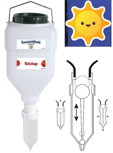 Sausenkuh senfspender ketchup - sausenkuh,